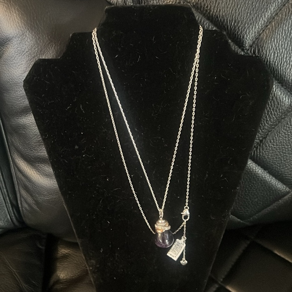 Brighton Elegant Silver Amethyst Pendant Necklace